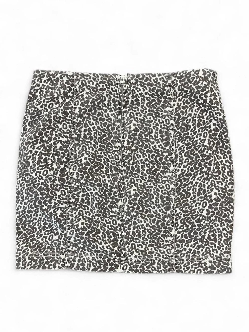 Free People Leopard Print Mini Skirt Brown Cream
